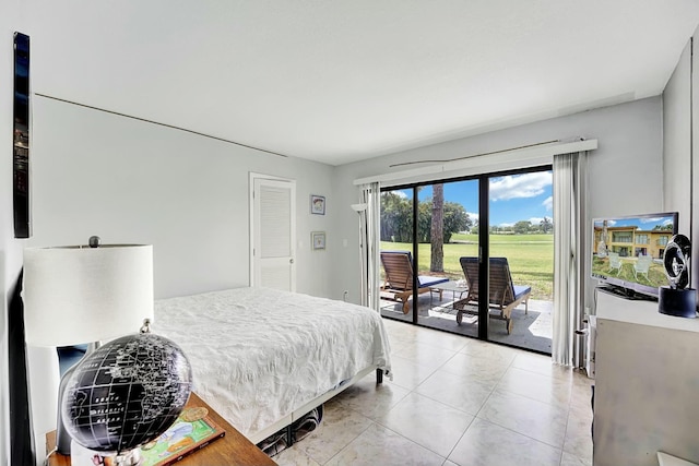 5337 Fountains Dr S, Lake Worth, FL 33467 - bedroom featuring light tile patterned flooring and access to exterior