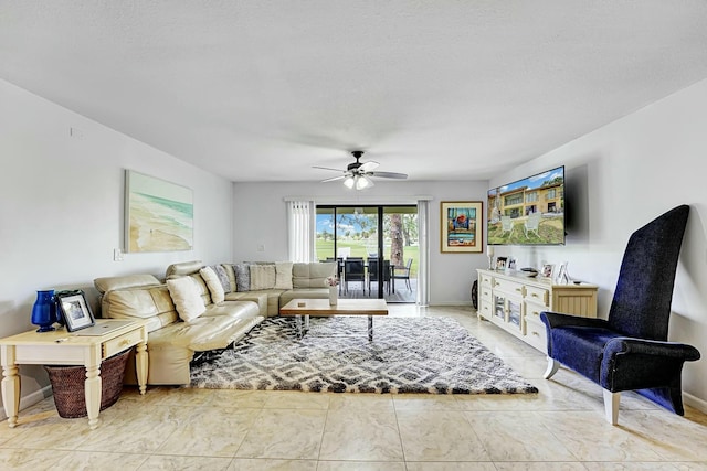 5337 Fountains Dr S, Lake Worth, FL 33467 - living room with a ceiling fan