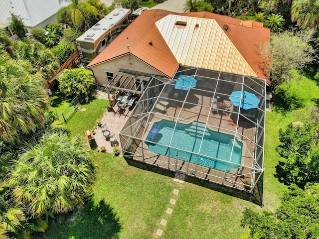 view of subject property featuring a pool