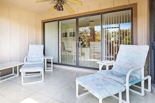 view of patio / terrace with ceiling fan