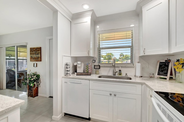815 Club Dr Unit D, Delray Beach, FL 33445 - kitchen with dishwasher, a sink, light tile patterned floors, and healthy amount of natural light