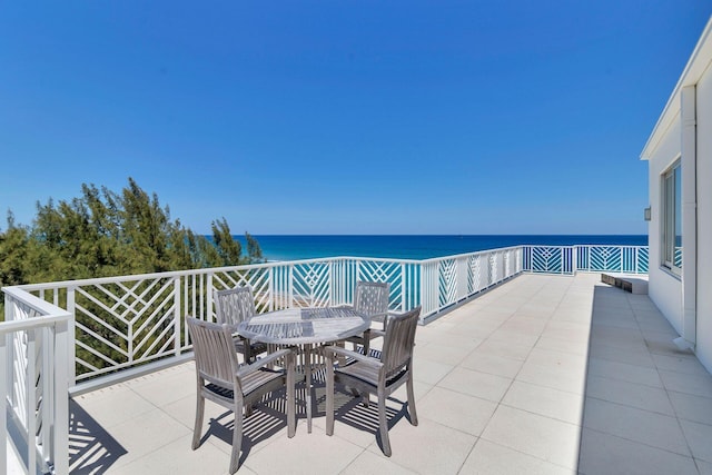 170 N Ocean Blvd Unit 305, Palm Beach, FL 33480 - balcony featuring outdoor dining area and a water view