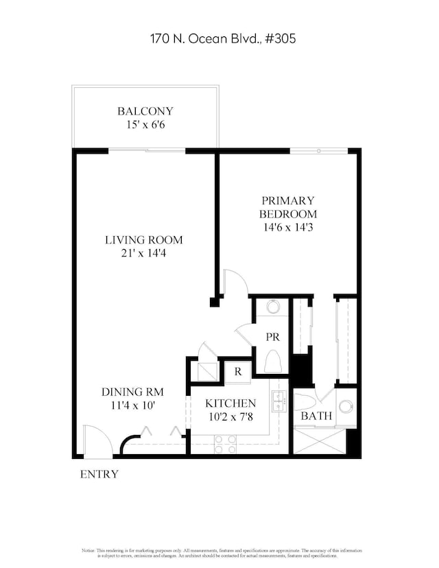 170 N Ocean Blvd Unit 305, Palm Beach, FL 33480 - view of layout