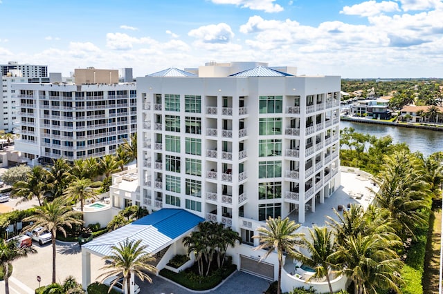 3200 S Ocean Blvd Unit 101, Highland Beach, FL 33487 - view of apartment building / complex featuring a water view