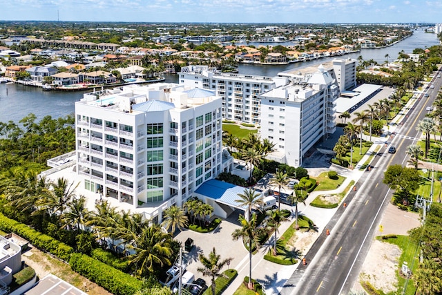 3200 S Ocean Blvd Unit 101, Highland Beach, FL 33487 - drone / aerial view of apartment complex and a nearby body of water
