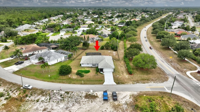 bird's eye view featuring a residential view