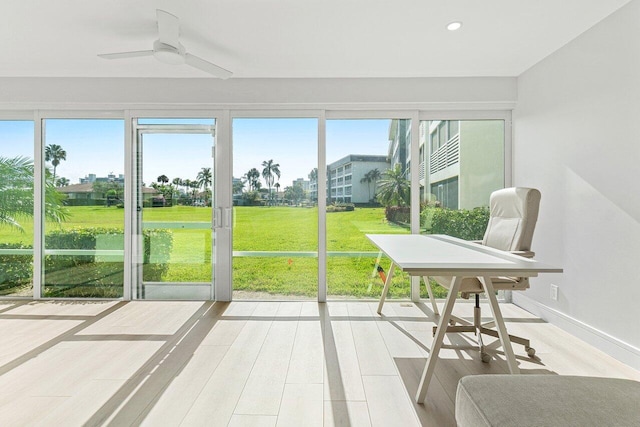 view of sunroom / solarium