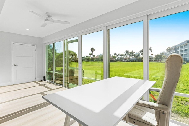 view of sunroom