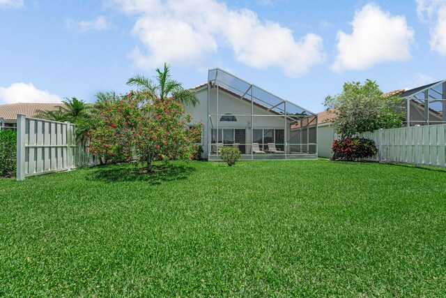 9703 Harbour Lake Cir, Boynton Beach, FL 33437 - view of yard featuring glass enclosure
