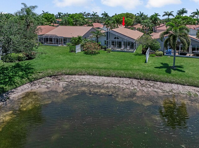 9703 Harbour Lake Cir, Boynton Beach, FL 33437 - aerial perspective of suburban area featuring a nearby body of water