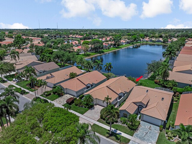 9703 Harbour Lake Cir, Boynton Beach, FL 33437 - aerial overview of property's location with nearby suburban area and a large body of water