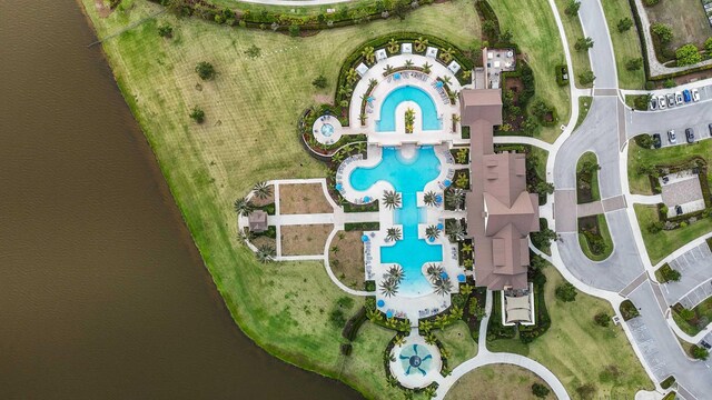 1104 Wandering Willow Way, Loxahatchee, FL 33470 - birds eye view of property with a water view
