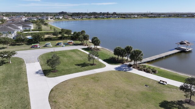 1104 Wandering Willow Way, Loxahatchee, FL 33470 - birds eye view of property with a residential view and a water view