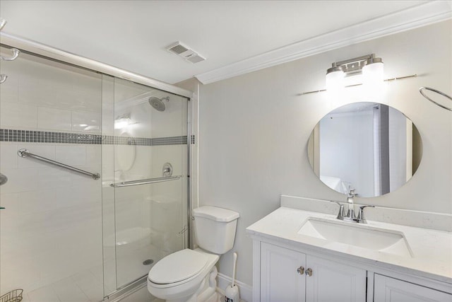 7572 Regency Lake Dr Unit 501, Boca Raton, FL 33433 - full bathroom featuring toilet, a stall shower, and vanity