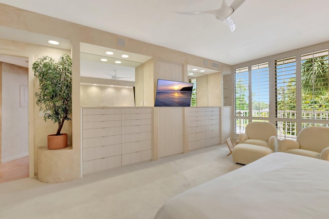 bedroom featuring visible vents