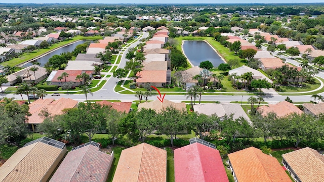 5266 Landon Cir, Boynton Beach, FL 33437 - aerial view with a water view and a residential view