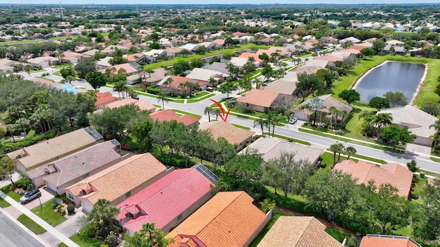 5266 Landon Cir, Boynton Beach, FL 33437 - aerial view with a water view and a residential view