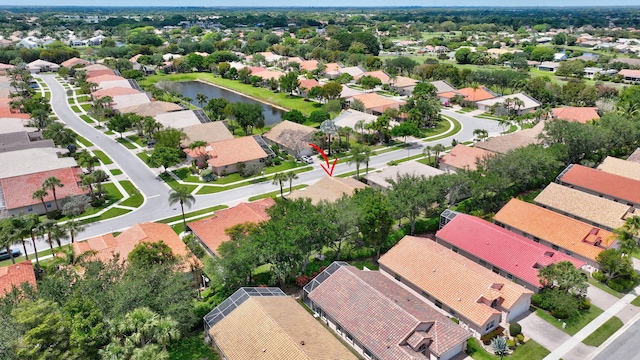 5266 Landon Cir, Boynton Beach, FL 33437 - bird's eye view with a water view and a residential view