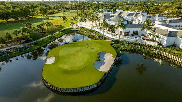2476 NW 67th St, Boca Raton, FL 33496 - drone / aerial view featuring a residential view, view of golf course, and a water view