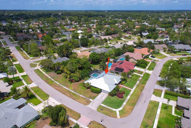 drone / aerial view featuring a residential view