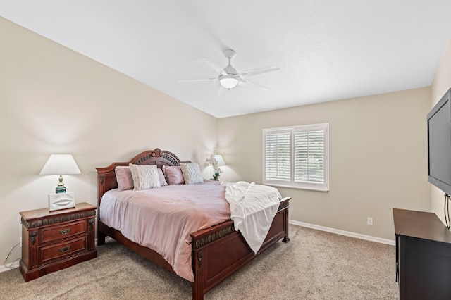 328 W Pine St Unit 22, Lantana, FL 33462 - bedroom with ceiling fan, light colored carpet, and baseboards