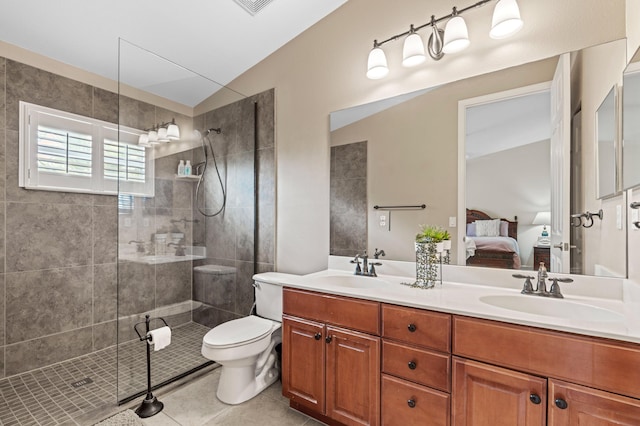 328 W Pine St Unit 22, Lantana, FL 33462 - full bath with tile patterned floors, double vanity, a sink, and connected bathroom