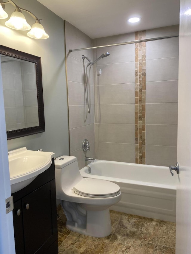 563 Capri L, Delray Beach, FL 33484 - full bathroom with shower / washtub combination, vanity, and recessed lighting