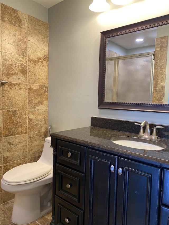 563 Capri L, Delray Beach, FL 33484 - bathroom with vanity and a shower with door