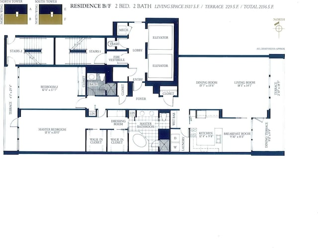 529 S Flagler Dr Unit 25F, West Palm Beach, FL 33401 - floor plan