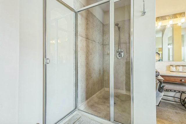 694 Cresta Cir, West Palm Beach, FL 33413 - bathroom featuring vanity and a shower stall