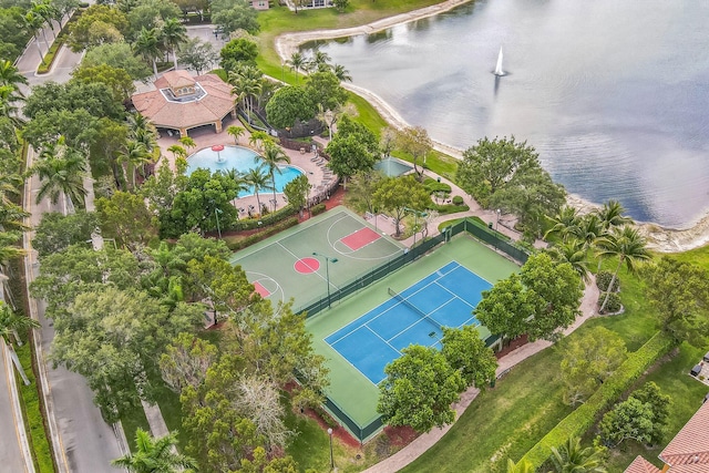 694 Cresta Cir, West Palm Beach, FL 33413 - bird's eye view featuring a water view