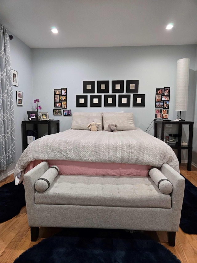 2970 E Ashley Dr E Unit B, West Palm Beach, FL 33415 - bedroom with wood finished floors and recessed lighting