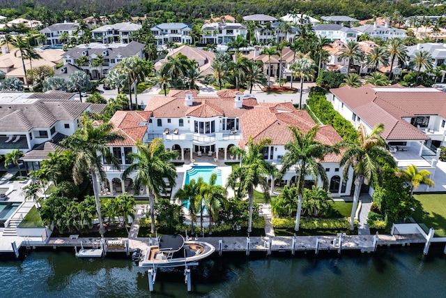 251 W Coconut Palm Rd, Boca Raton, FL 33432 - aerial view featuring a water view and a residential view