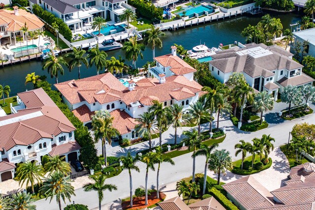 251 W Coconut Palm Rd, Boca Raton, FL 33432 - birds eye view of property with a residential view and a water view
