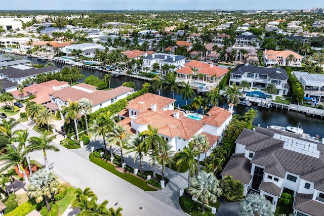251 W Coconut Palm Rd, Boca Raton, FL 33432 - drone / aerial view featuring a water view and a residential view