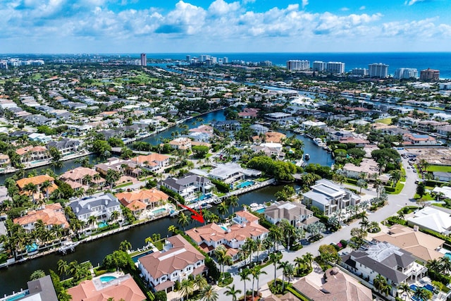 251 W Coconut Palm Rd, Boca Raton, FL 33432 - bird's eye view featuring a residential view and a water view