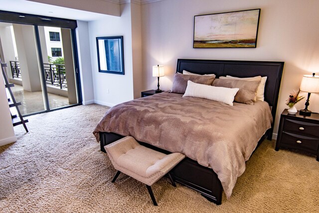 200 E Palmetto Park Rd Unit 503, Boca Raton, FL 33432 - carpeted bedroom featuring baseboards and access to outside