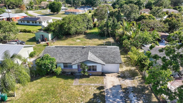 bird's eye view featuring a residential view
