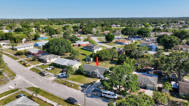 aerial view featuring a residential view