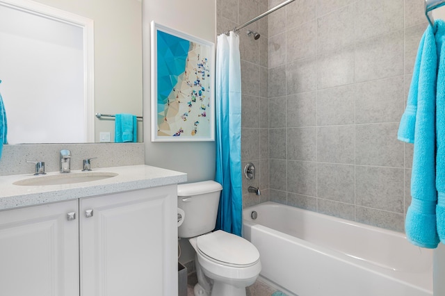 16202 Cabernet Dr, Delray Beach, FL 33446 - full bathroom featuring shower / bath combo with shower curtain, toilet, and vanity