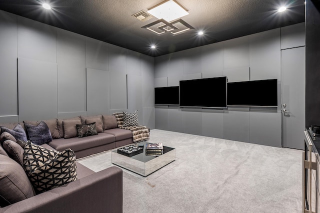 16202 Cabernet Dr, Delray Beach, FL 33446 - carpeted living area featuring visible vents, recessed lighting, and a decorative wall