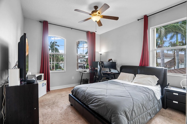 8207 Venosa Haven Ter, Boynton Beach, FL 33473 - carpeted bedroom featuring a ceiling fan and baseboards