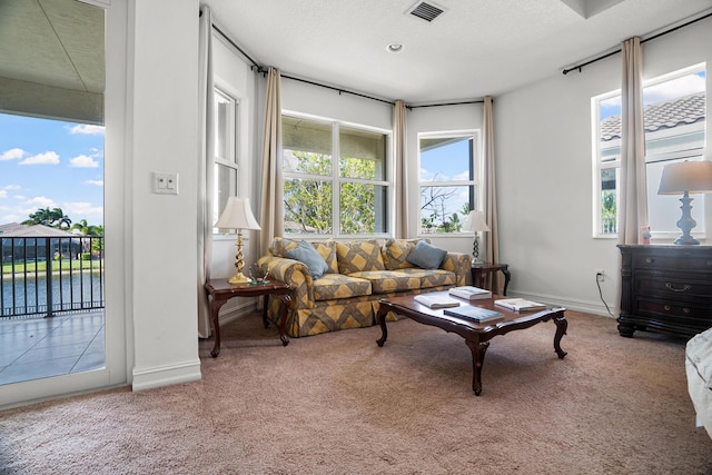 8207 Venosa Haven Ter, Boynton Beach, FL 33473 - carpeted living area featuring baseboards and visible vents