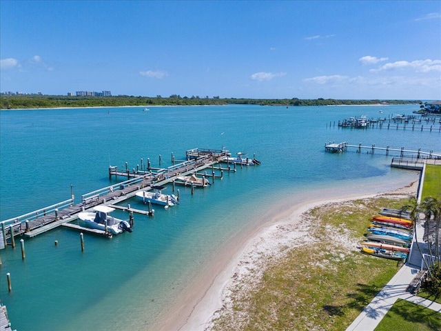 exterior space featuring a water view