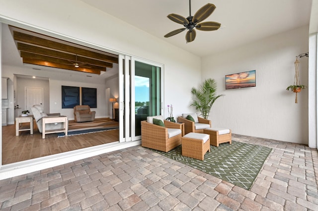 9891 SW Legacy Dr, Stuart, FL 34997 - view of patio featuring a ceiling fan