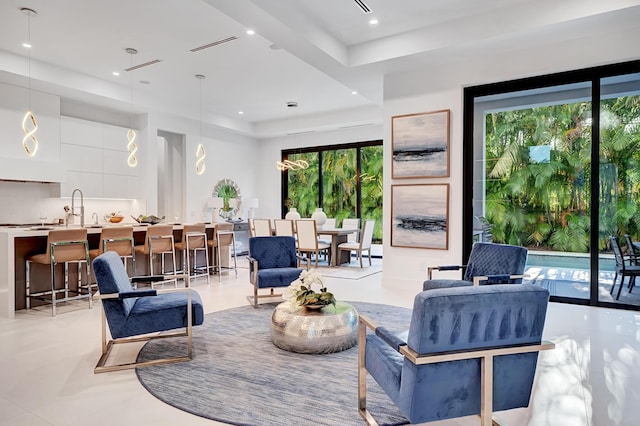 1133 NE 3rd Ave, Boca Raton, FL 33432 - interior space with a wealth of natural light, visible vents, and recessed lighting