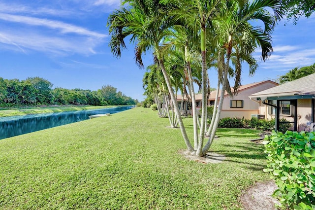 124 Mayfair Ln, Boynton Beach, FL 33426 - view of grassy yard featuring a water view