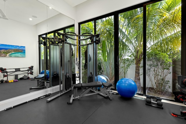 view of gym