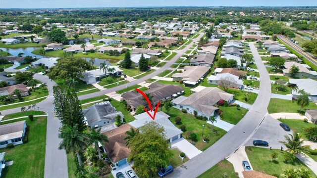 6122 Overland Pl, Delray Beach, FL 33484 - aerial view featuring a residential view and a water view