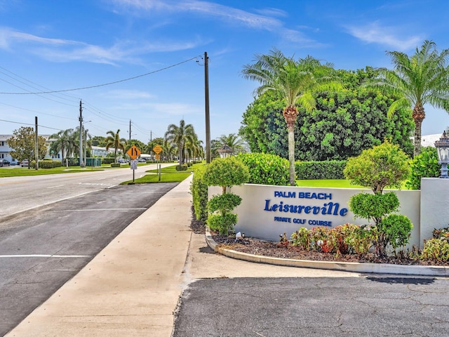 view of community sign